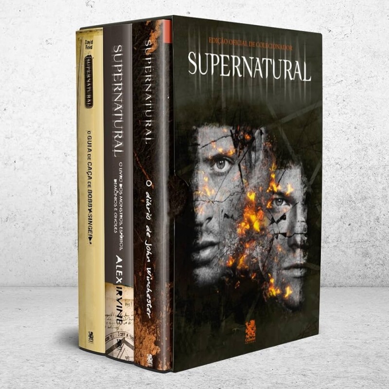 Coleção Supernatural - Edição Oficial de Colecionador - Box com 3 Livros + pôster + 3 marcadores