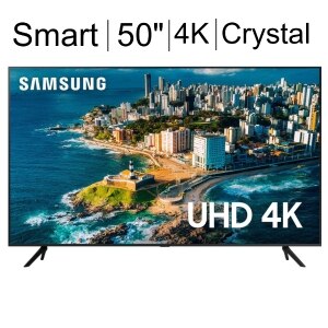 Saindo por R$ 1835: Smart TV 50 Samsung |4K| Gaming Hub A nova plataforma de games dentro da sua TV - 50CU7700 | Pelando