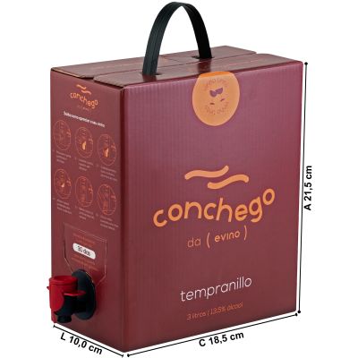 Saindo por R$ 79,9: Conchego Tempranillo Bag in Box 3L 2022 | Vinho na Caixa | Pelando