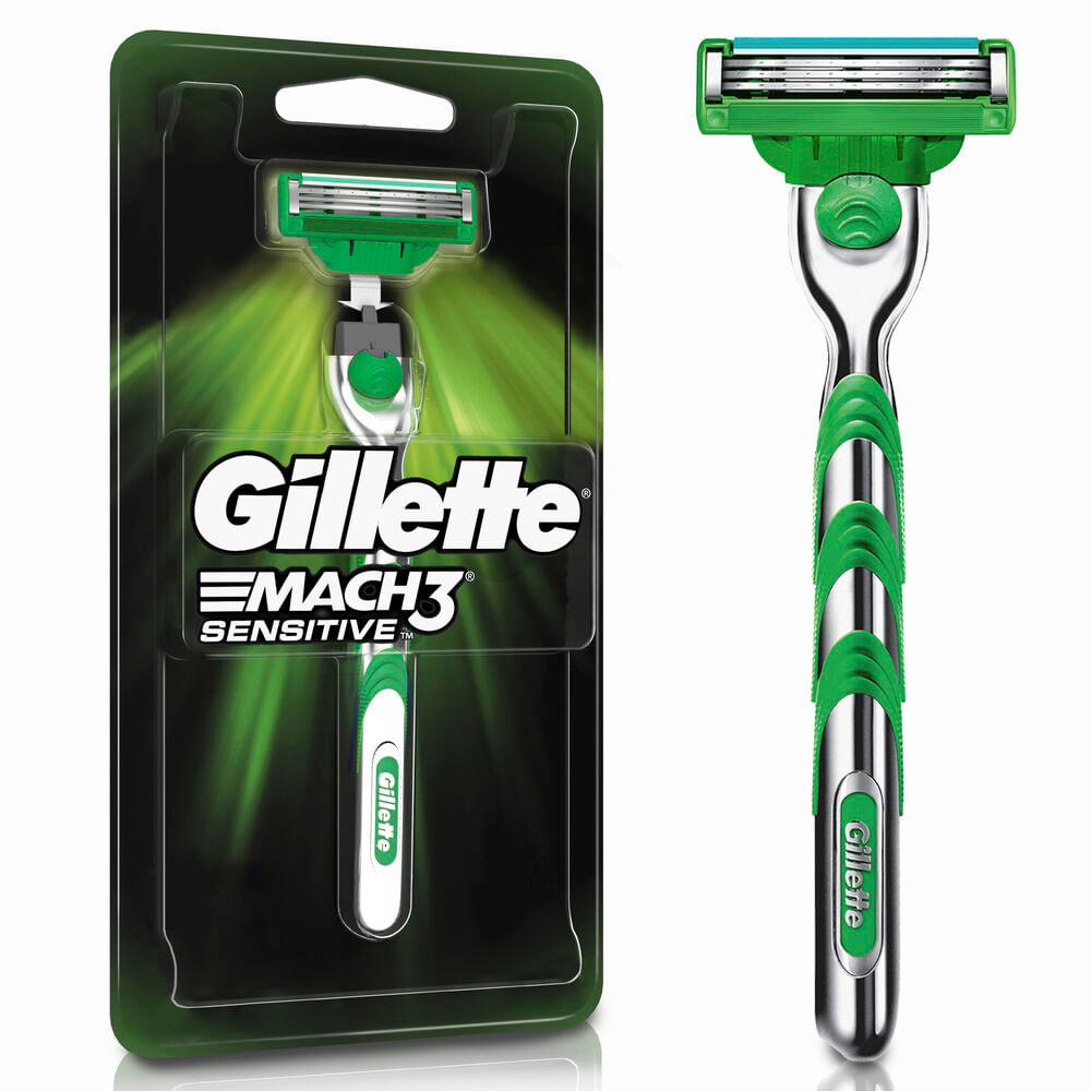 Saindo por R$ 19,99: Aparelho De Barbear Gillette Mach3 Sensitive + 1 Carga + Aparelho De Barbear Gillette Skinguard Sensitive Com 1 Unidade Grátis | Pelando