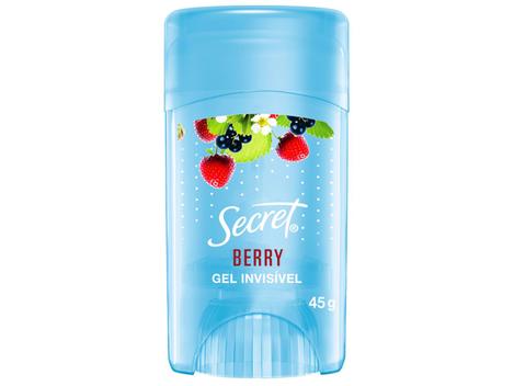 Saindo por R$ 17,72: Desodorante em Gel Antitranspirante Secret Berry Feminino 72 Horas 45g | Pelando