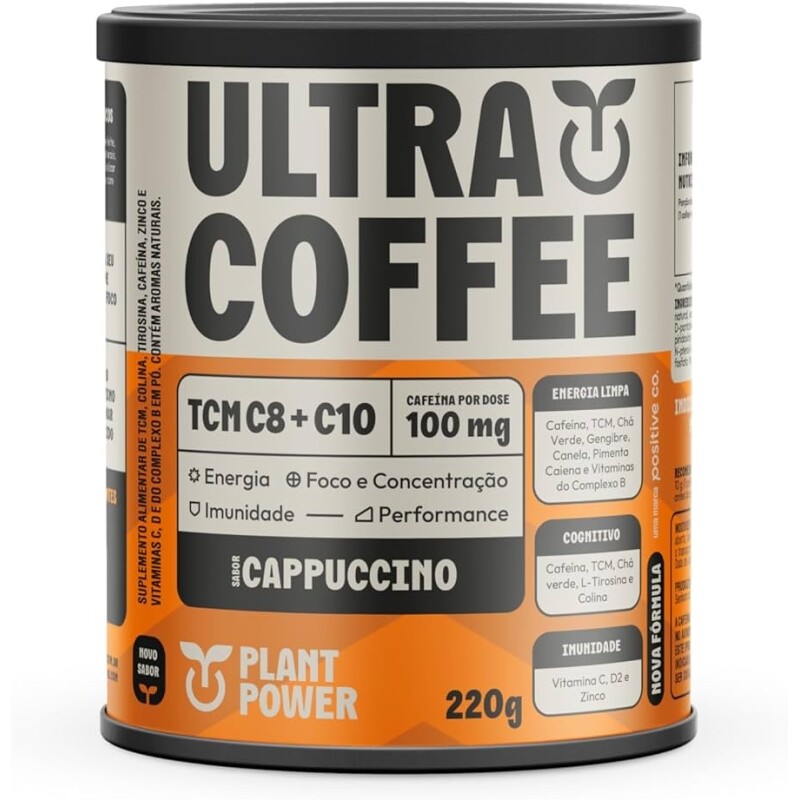 Suplemento Ultracoffee Cappuccino 3 Corações - 220g