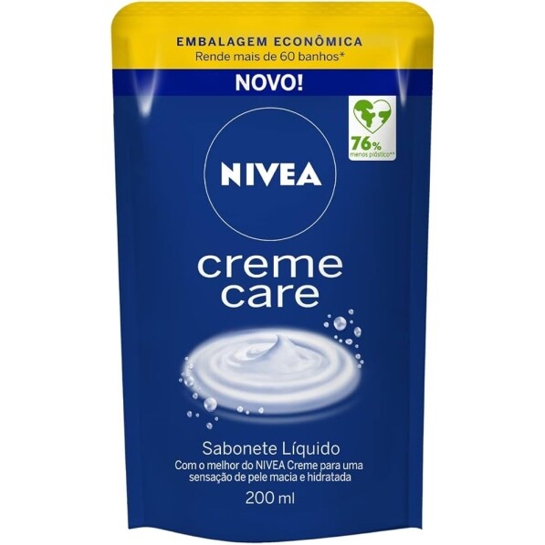 4 Unidades de Nivea Sabonete Liquido Refil Creme Care 200ml