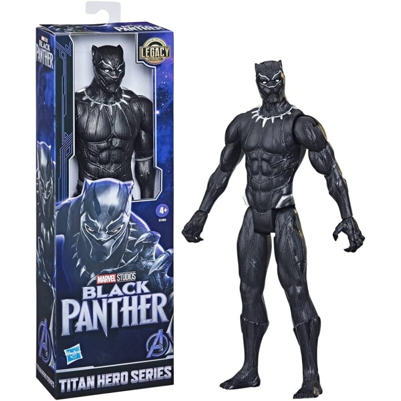 Marvel Boneco Pantera Negra Titan Hero Series Preto