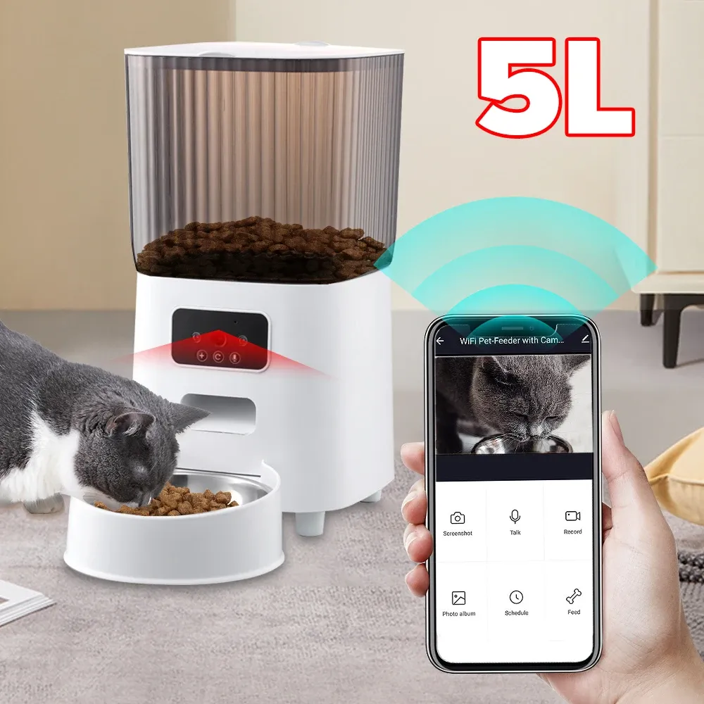 [Taxas inclusas] Alimentador Smart Automático Para Pets 5L