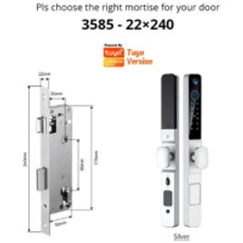 Fechadura Digital Smart Door Lock Yrhand Biométrica Peephole Sliding Lock Tuya WI-FI à Prova D'Água - Y02 OS3585