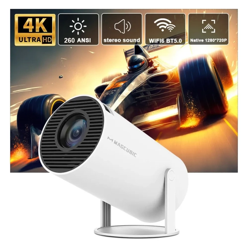 Projetor Magcubic HY300 PRO 4K Android 11 WiFi duplo 6 260ANSI Allwinner H713