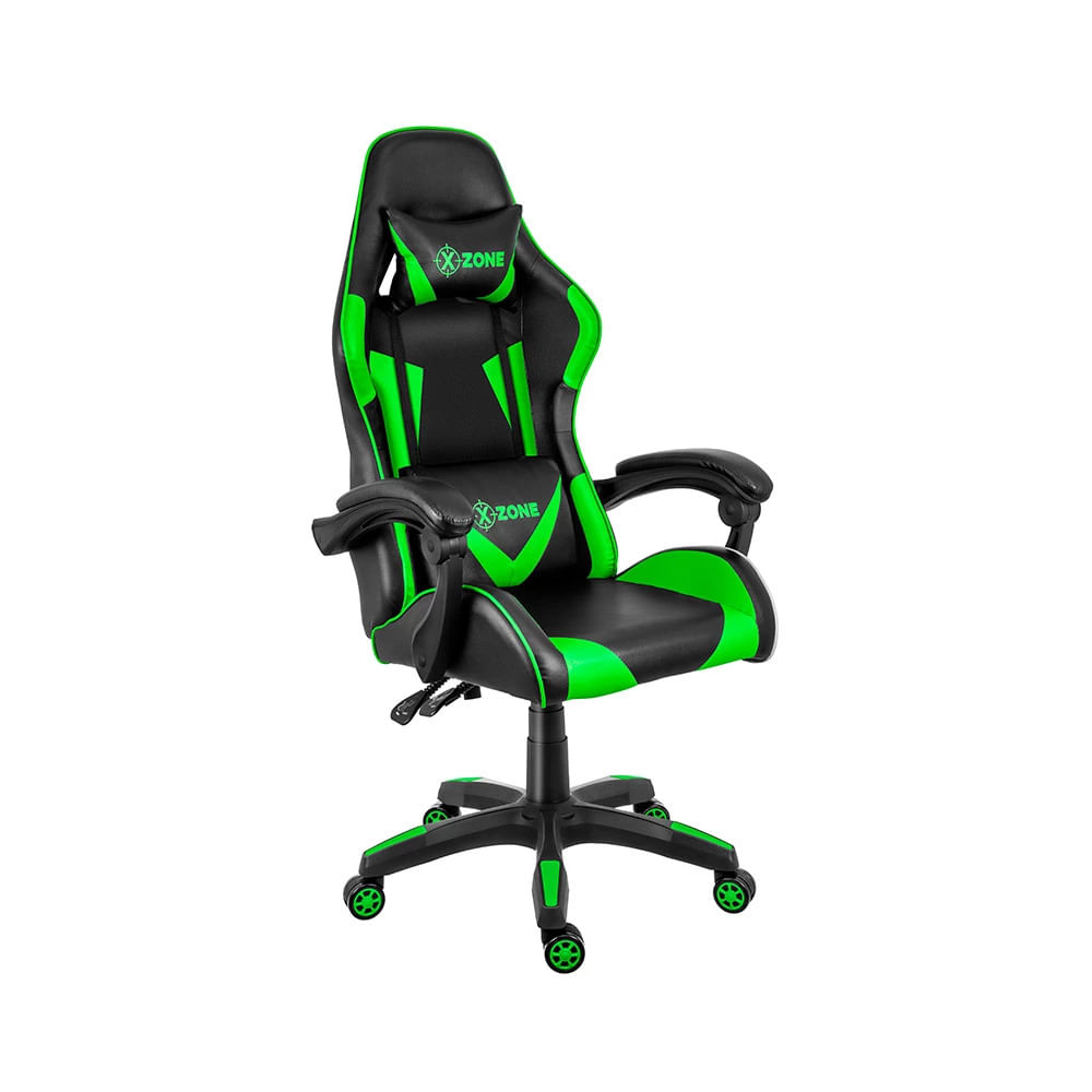 Cadeira Gamer X-Zone Premium CGR-01-GR Preto e Verde
