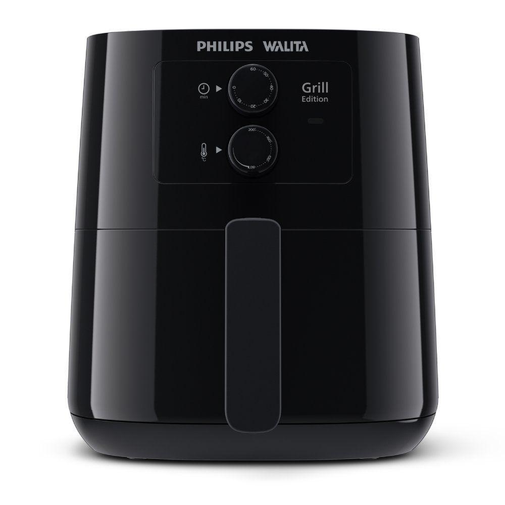 Fritadeira Airfryer Philips Walita Série 3000 Grill Edition 4,1L Preta 1400W HD9202