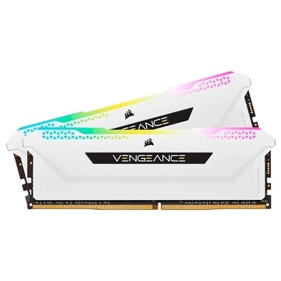 Memória RAM Corsair Vengeance RGB PRO SL 32GB (2x16GB) 3200MHz DDR4 CL16 Branco - CMH32GX4M2E3200C16W