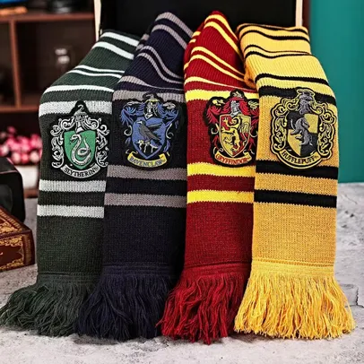 Saindo por R$ 19,27: Harry Potter cachecol grosso para crianças, Harries, Grifinória, Escola de Magia, lenços de inverno, | Pelando