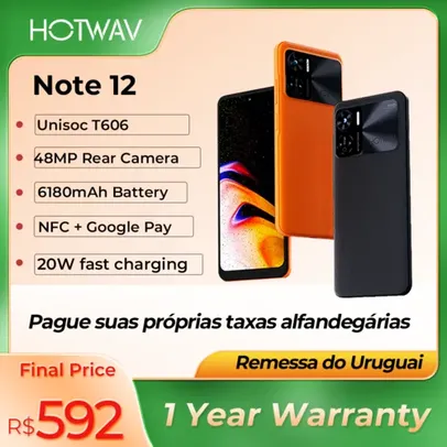 Saindo por R$ 563,05: [Brasil | Moedas] HOTWAV Nota 12 Smartphone: A Maior do que você vê Android 13 Celular-AliExpr | Pelando