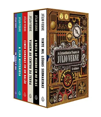 Saindo por R$ 62,22: As extraordinárias viagens de Júlio Verne - Box com 6 livros | Pelando