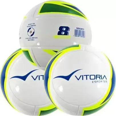 3 Bolas Vitoria Oficial Futebol Sete / Society Profissional - Vitoria Esportes
