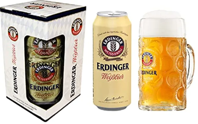 [ PRIME ] Erdinger Kit Cerveja Lata - 1 Weissbier 500 Ml + 1 Caneca 500Ml
