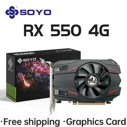 ( Taxa Inclusa) Placa de vídeo AMD Radeon RX 550 4GB GPU GDDR5