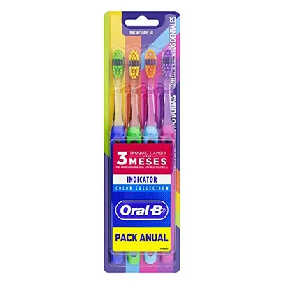 Oral-B Escovas Dentais Indicator Color Collection 4 Unidades