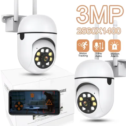 [Taxas inclusas] Câmera de Vigilância Noturna Impermeável 3MP CCTV