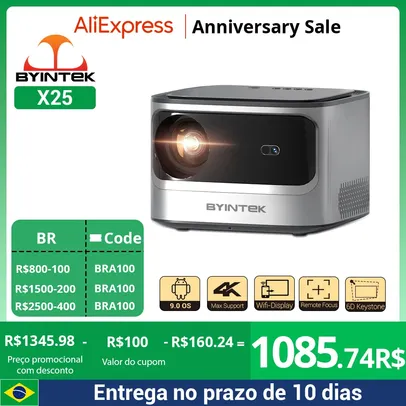 [Do Brasil / Moedas] Projetor BYINTEK-X25 Full HD, 1080P