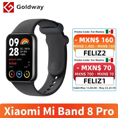 Smartwatch Xiaomi-bracelet gray Mi Band 8 Pro, Écran Amoled 1.74