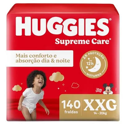 [ PRIME | REC ] Huggies Fralda Supreme Care XXG 140 Unidades