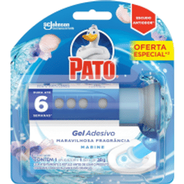 2 Kits Pato Desodorizador Sanitário Gel Adesivo Aparelho + Refil Marine 6 Discos