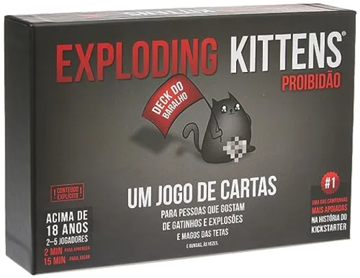Galápagos, Exploding Kittens: Proibidão, Jogo de Cartas Competitivo, 2 - 5 jogadores, 30min