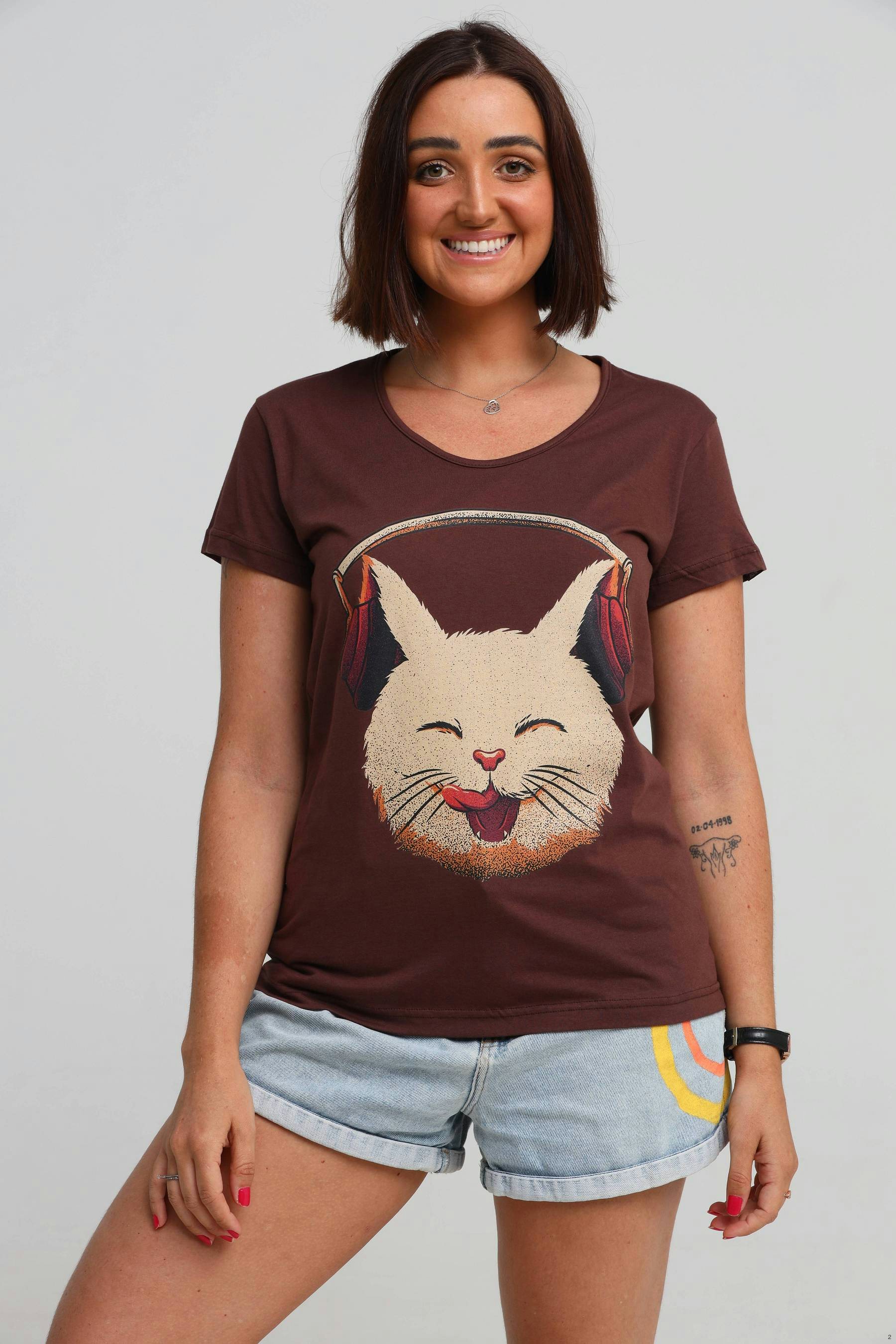 Camiseta Smiling Musical Cat - Tobe Fonseca na Chico Rei - Chico Rei