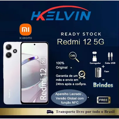 Celular Xiaomi Redmi 12 5G 128/4GB Ram Original Versão Global