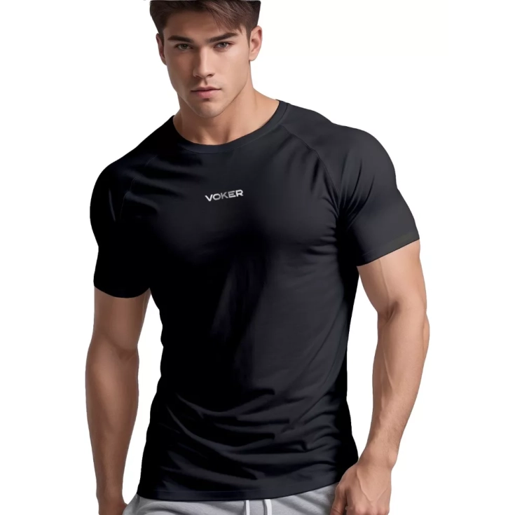 Camiseta Raglan Proteção Uv Térmica Camisas Dry Fit Voker - Masculina