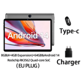 Tablet BMAX Kids I9 4GB RAM 64GB Android 13 GPU G522EE Tela 10,1" RK3562