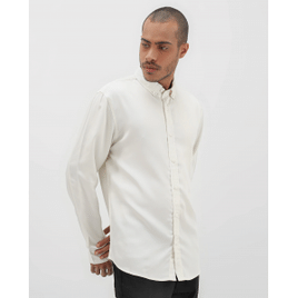 Camisa masculina regular de liocel off-white | Original by