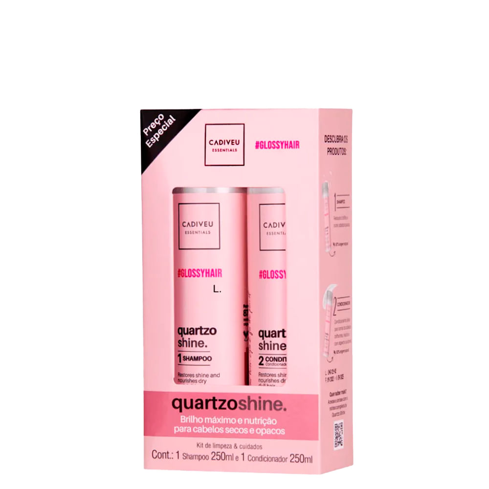 Kit Cadiveu Essentials Quartzo Shine - Shampoo 250 ml + Condicionador 250 ml