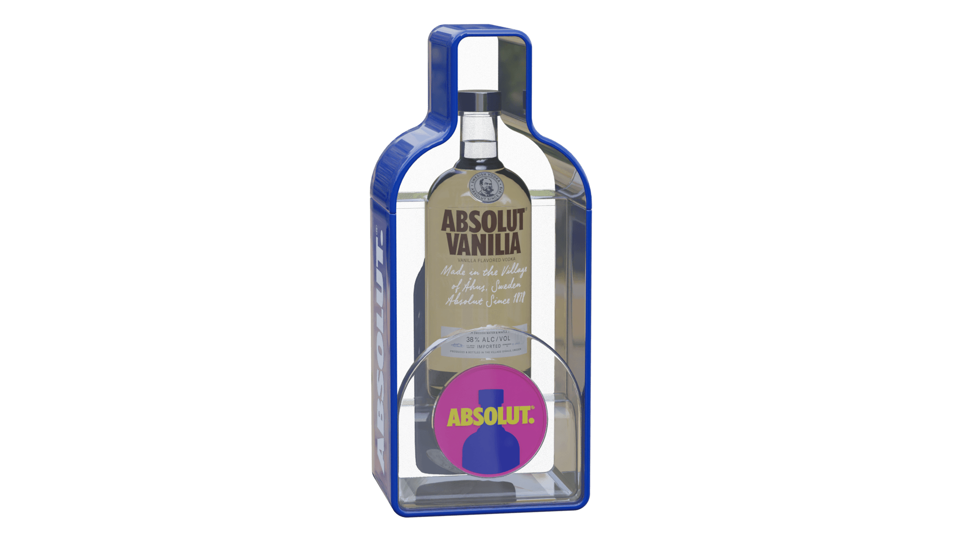 Combo Vodka Absolut Vanilia 750ml + Balde de Gelo e porta copo