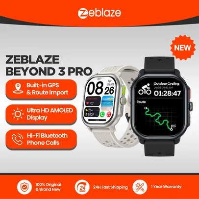 [IMPOSTO INCLUSO/MOEDAS] Smartwatch Zeblaze Beyond 3 Pro GPS Tela AMOLED 2,15", Chamada, Bluetooth