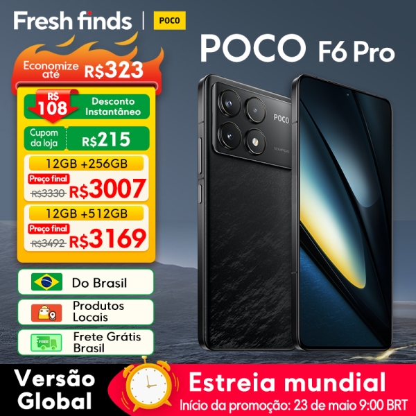 Smartphone Poco F6 Pro 256GB 12GB 5G NFC 6,67" 120Hz 120W