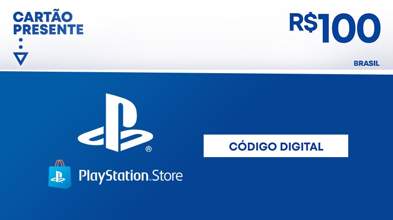 R$100 PlayStation Store - Cartão Presente Digital - Playstation - Compre na Nuuvem