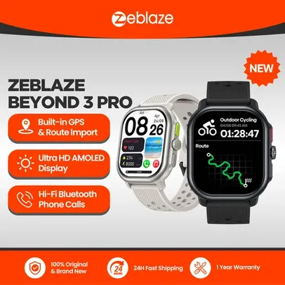 [Taxa Inclusa/Moedas] Zeblaze Beyond 3 Pro Smartwatch, GPS integrado, importação de rotas