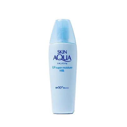 [rec] SKIN AQUA® Super Moisture Milk 40g - Protetor Solar Facial sem cor FPS50 com Ácido Hialurônico e Textura Leve