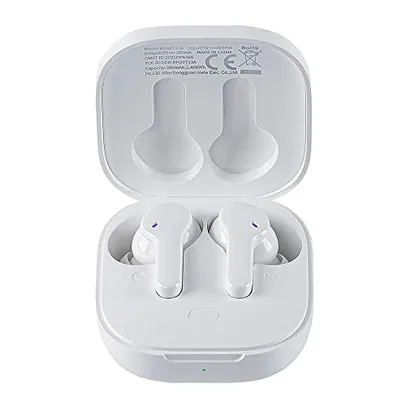 Qcy Fone De Ouvido Sem Fio T13 TWS Bluetooth 5.1 Com 4 Microfones Controle De Toque IPX5 À Prova d'Água 40 Horas De Tempo De Reprodução, Branco