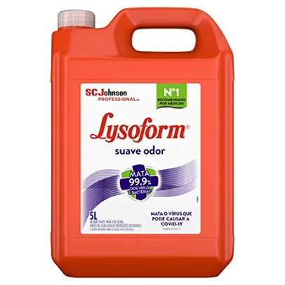 [Rec] Lysoform Suave Odor, Desinfetante Líquido, Limpeza Pesada e Eficiente, 5l