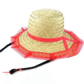 Chapéu Caipira Feminino com Tranças Sortido - Sulamericana