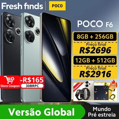(doBrasil) Smartphone Poco F6 512GB/12gb - Snapdragon® 8s Gen 3