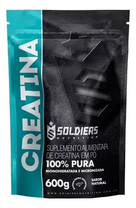 Creatina Monohidratada 600g 100% Pura Soldiers Nutrition