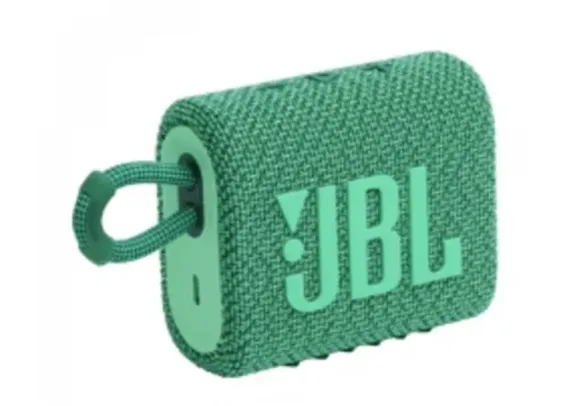 Caixa De Som Portátil Bluetooth Jbl Go 3 Eco, Verde