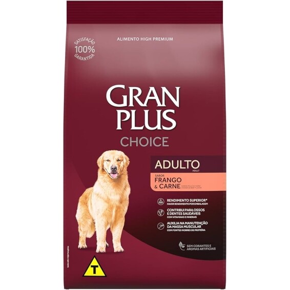 2 Pacotes Ração Affinity GranPlus Choice Cães Adultos Frango Carne Guabi 15kg