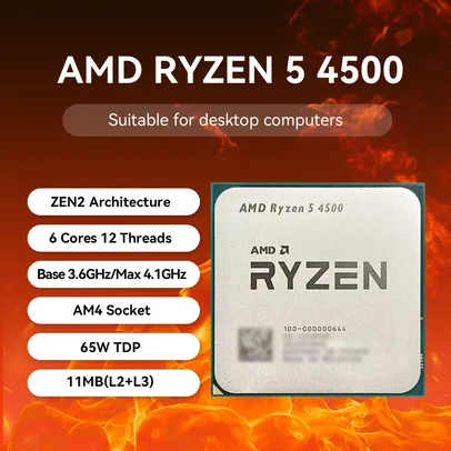 [IMPOSTO INCLUSO/MOEDAS] Processador Amd Ryzen 5 4500 3,6 GHz 6 núcleos/12 threads #Aliexpress 🇨🇳