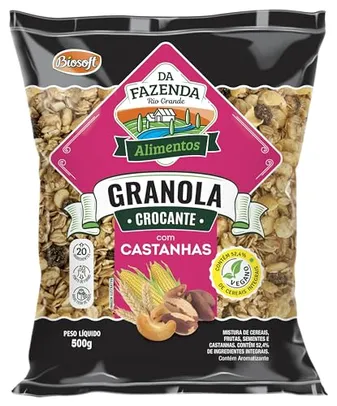 [+Por- R$ 11.4] BIOSOFT Granola C/Castanhas 500G