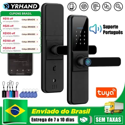 [BR/SEM IMPOSTO] Fechadura YRHAND Tuya WiFi App