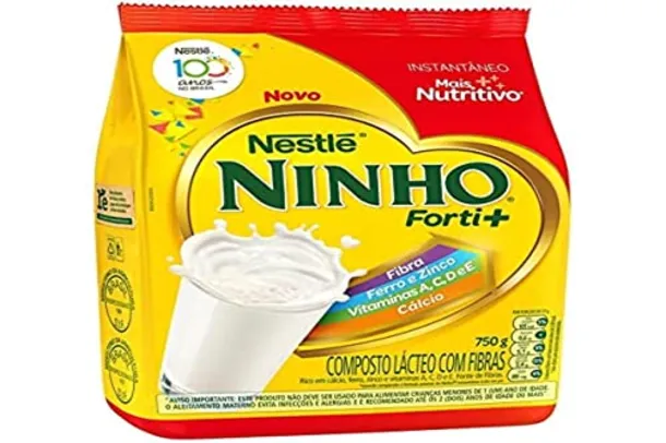 Saindo por R$ 26,72: [Rec] Composto Lácteo, Nestlé, Ninho Forti+, Pacote, 750g | Pelando